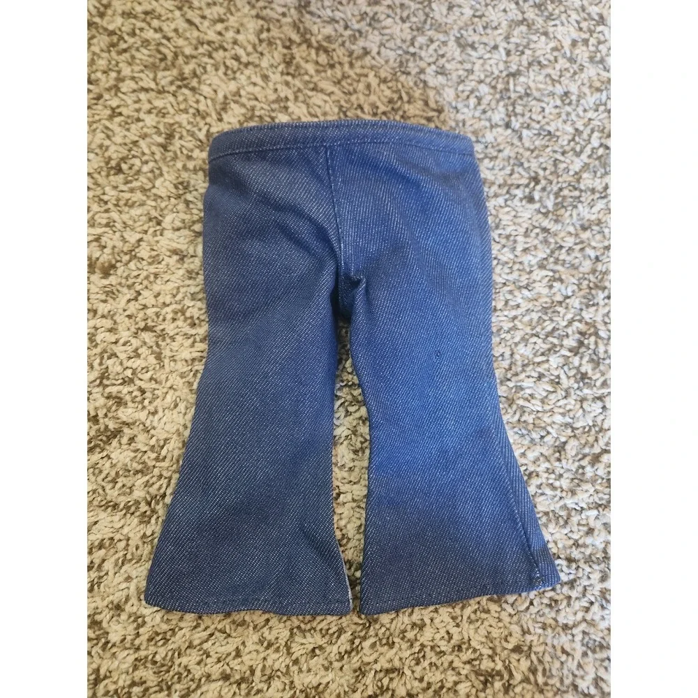 American Girl Two‎ Tone Blue Denim Flare Leg Doll Jeans Bell Bottoms